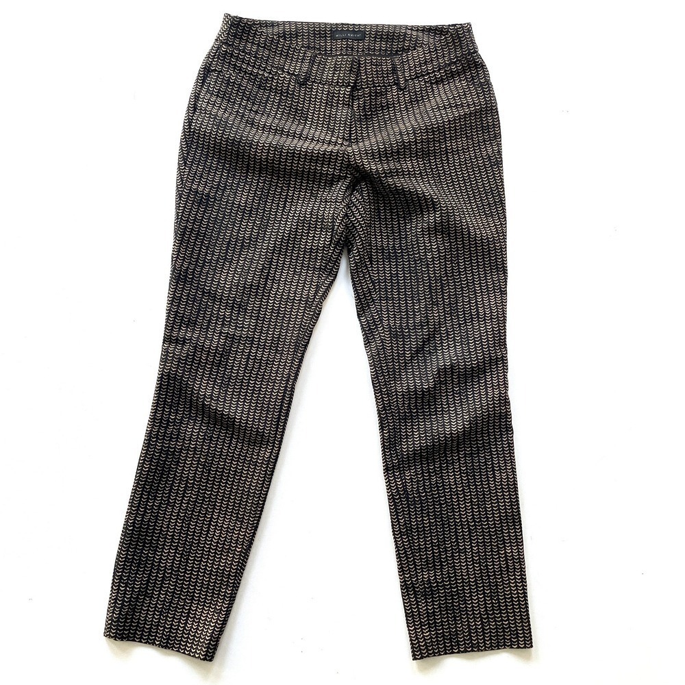 Willi Smith Pants Women's 4 Black Check Dress Trousers Classic Workwear Stretch